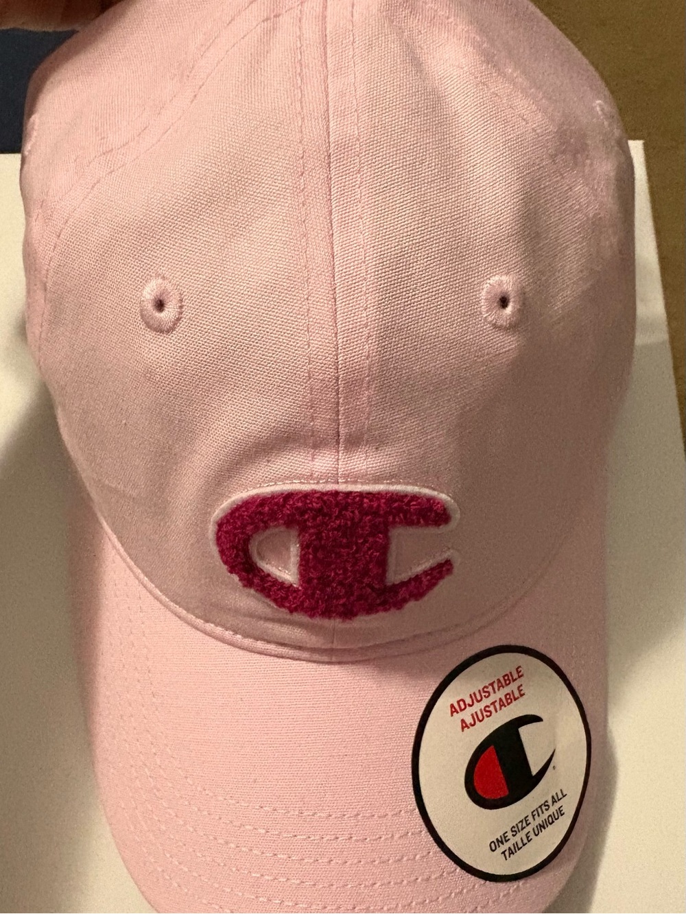 Champion Kids Pink Baseball Cap with Embroidered Logo